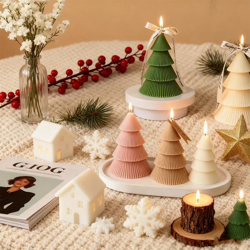 

DIY Christmas Tree Silicone Mold Aromatherapy Candle Making Mould Christmas Festive Decor Ornament Handcraft Tool