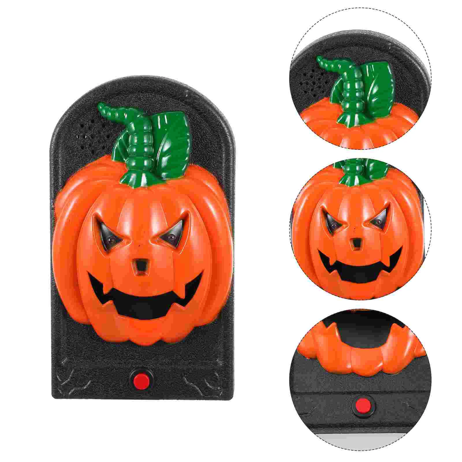 Doorbell Spooky Toys Scary Pumpkin Decorations Creepy Shape Glow Embellishments