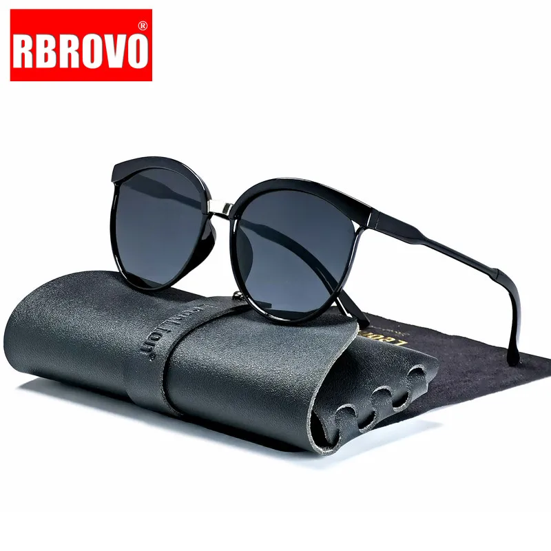 

RBROVO Cateye Sunglasses Men 2023 Luxury Brand Sun Glasses Men/Women Vintage Glasses Women Mirror Lunette De Soleil Femme UV400