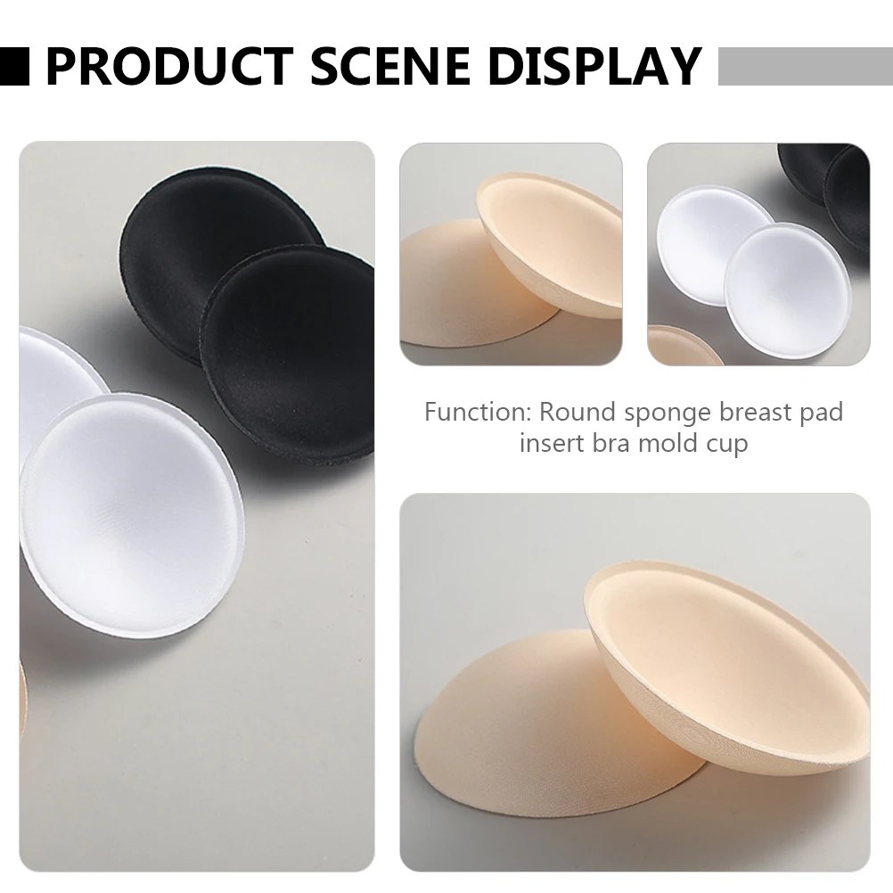 

6 Pairs Chest Pad Insert Inserts Women Sports Bra Sponge Liners Chest Bra Sports Inserts Cup Padding Enlarging Reusable