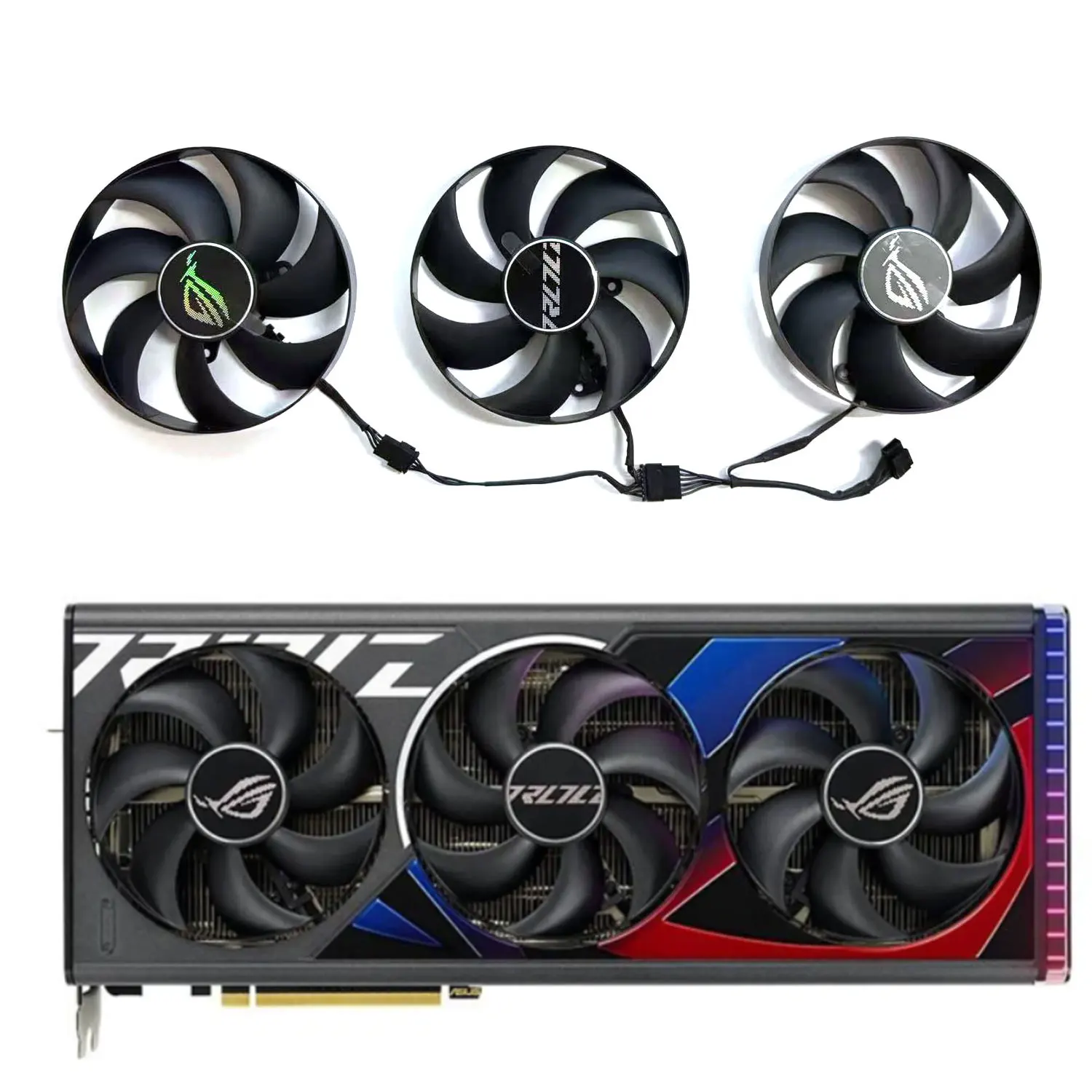 

Cooling CF1015U12D 7PIN 105MM 12V 0.55A RTX4090 4080 GPU fan for Asus GeForce RTX4080 4090 ROG STRIX OC Graphic card fan fan