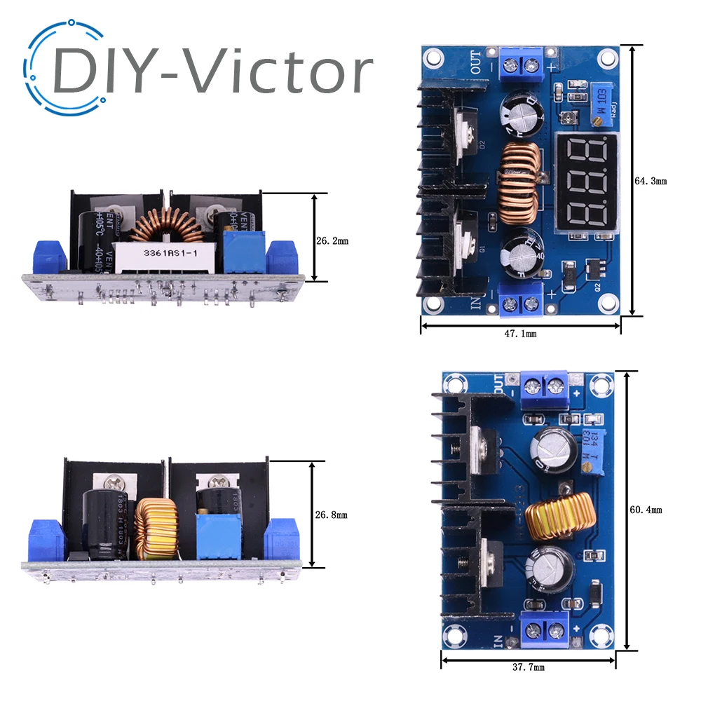 MH-ET na żywo LED XL4016 woltomierz PWM regulowany 4-36V do 1.25-36V Step-Down moduł tablicy 8A 200W moduł spadku mocy DC-DC