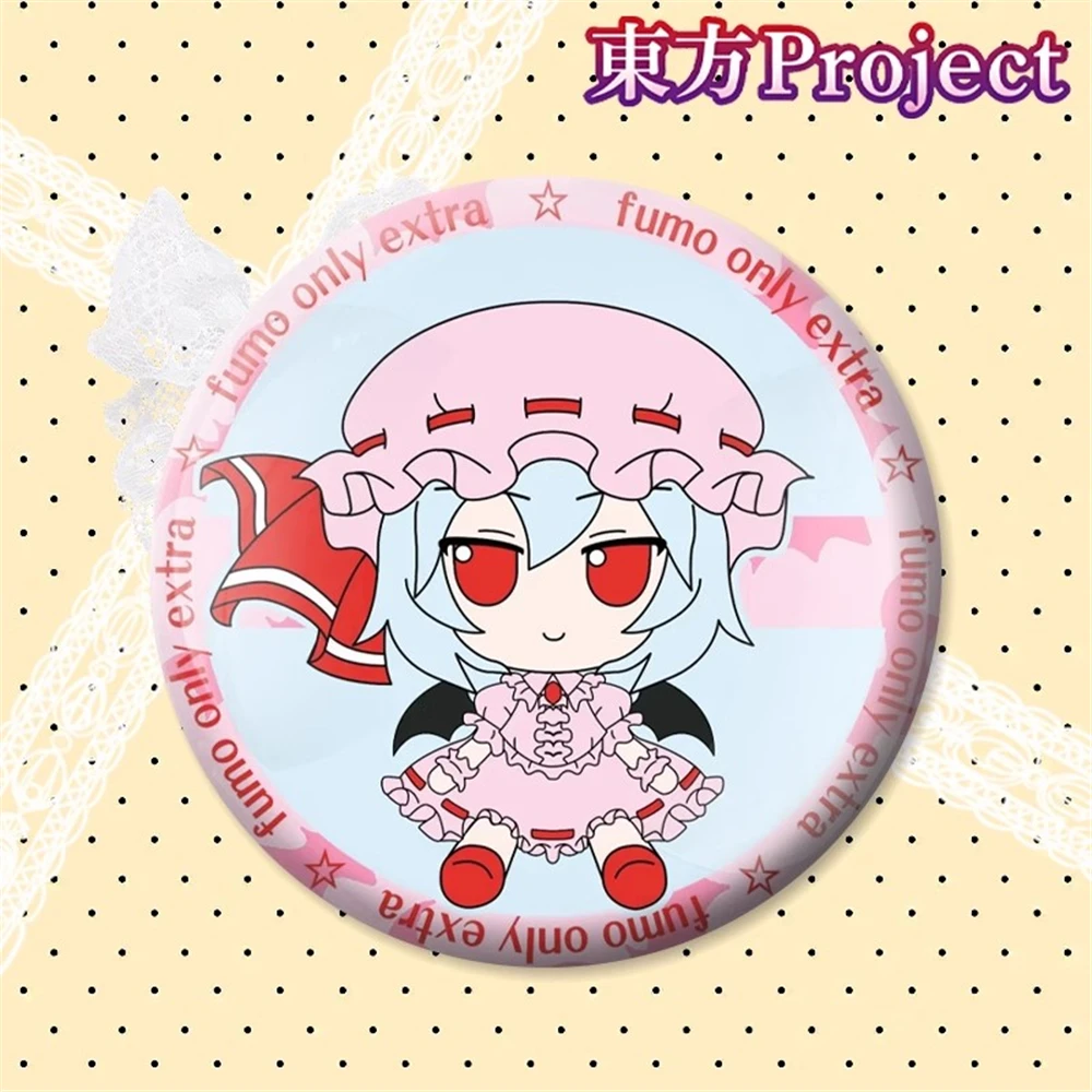 58mm Gioco TouHou Progetto Hakurei Reimu Hieda no Akyuu Izayoi Sakuya COSTUME Cosplay Distintivo Pin SPTE Spilla in banda stagnata Prop Gilf