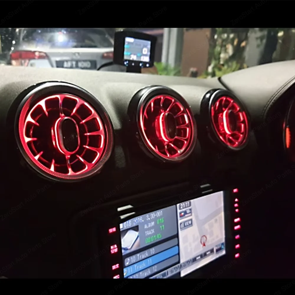 

256 Colors For Audi TT 2007-2014 LED Ambient Light Front Dashboard Air Condition Vent Outlet Interior Trim Car Decoration Lamp