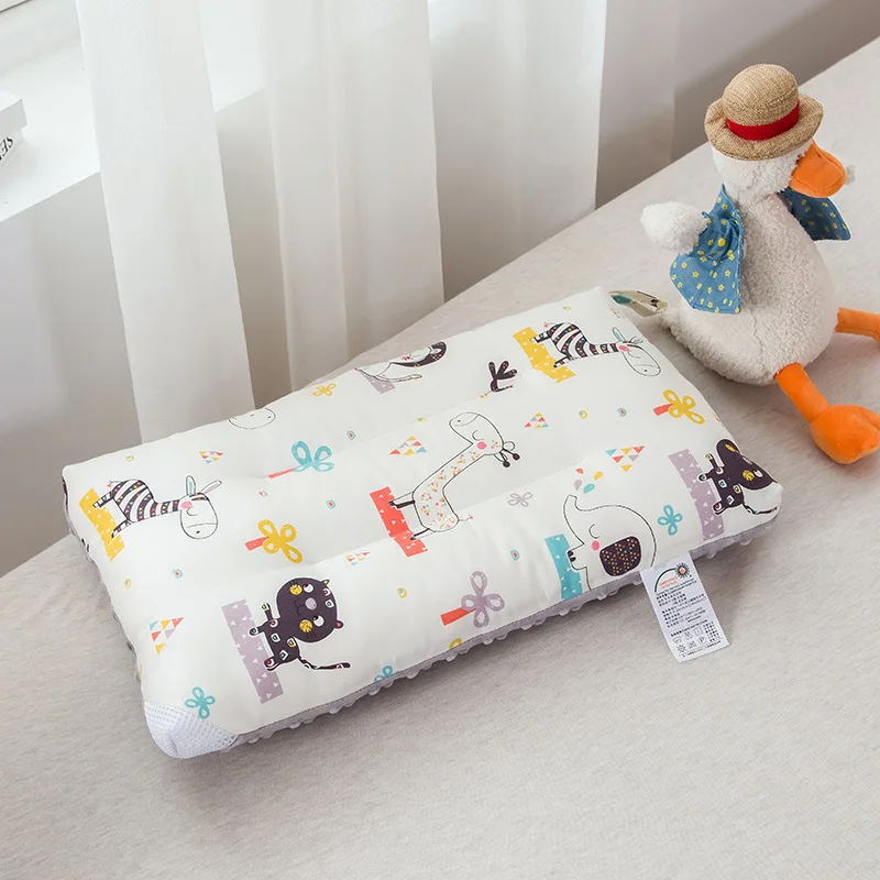 Almohada para bebé lavable a máquina, almohada de algodón de grado materno y infantil de clase A, almohada calmante de algodón puro que ayuda a dormir P7