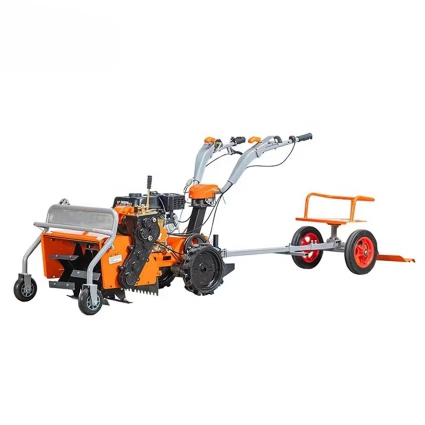 Multifunctional Diese Handheld Lawn Mower Weedering Machine Root  Grass Cutting Tilling High Engine