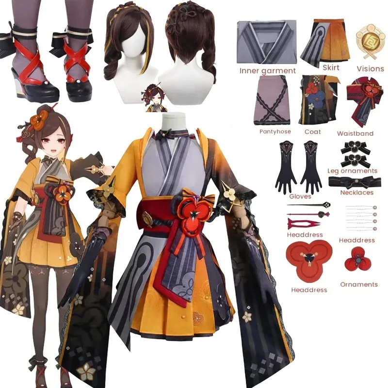 

Chiori Cosplay Costume Genshin Impact Uniform Wig Anime Chinese Style Halloween Chiori Cosplay Suits Costume