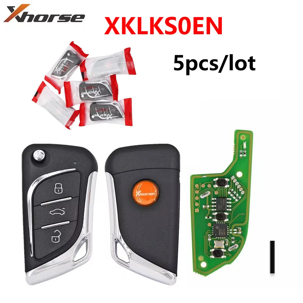 2 uds 5 uds/lote Xhorse XKLKS0EN llave remota de cable para tipo Lexus para llave VVDI herramienta llave versión en inglés