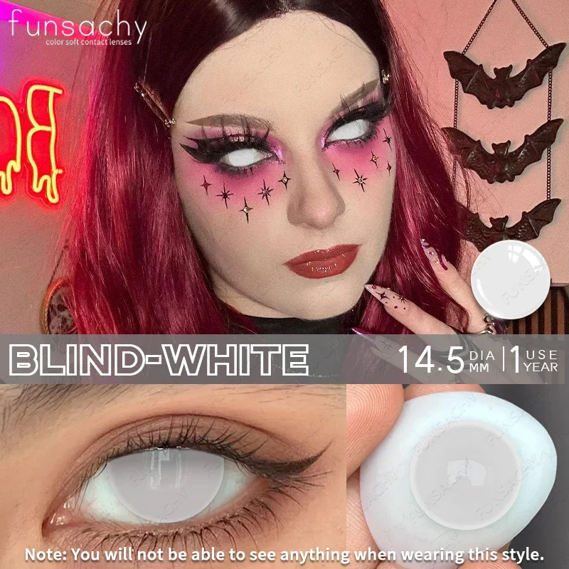 FUNSACHY 2 Stück Froya Cosplay Kontaktlinsen für Halloween, grüne und lila Linsen, Anime-Cosplay-Make-up, weiche Kontaktlinsen, rote Vampir-Augen-Kontaktlinsen. – Detail 10