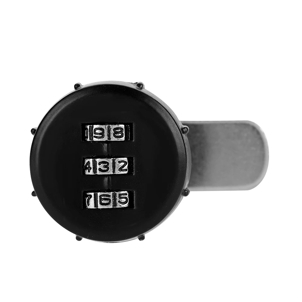 3 Digit Code Combination Cam Cabinet Password Lock Security Coded Lock Silver Zinc Alloy Convenient Password Security Coded Lock