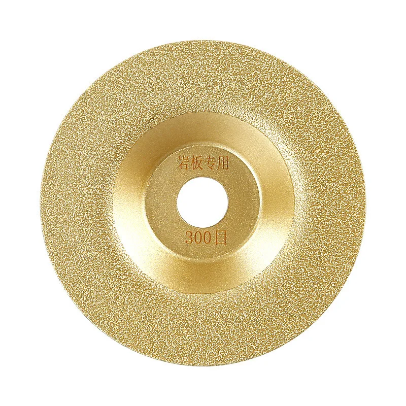 

4" 100mm 300 Grit Vacuum Brazed Diamond Grinding Disc Grinding Cup Wheel for Angle Grinder Granite Marble Iron Steel Masonry