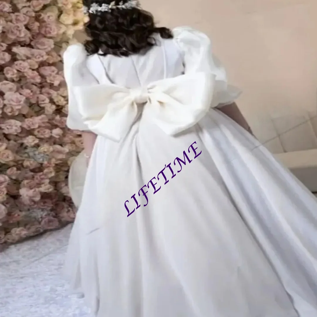 Customized Elegant Girl First Communion Dress Floor Length Long Party Flower Girl Bridesmaid Activity Performance Photography