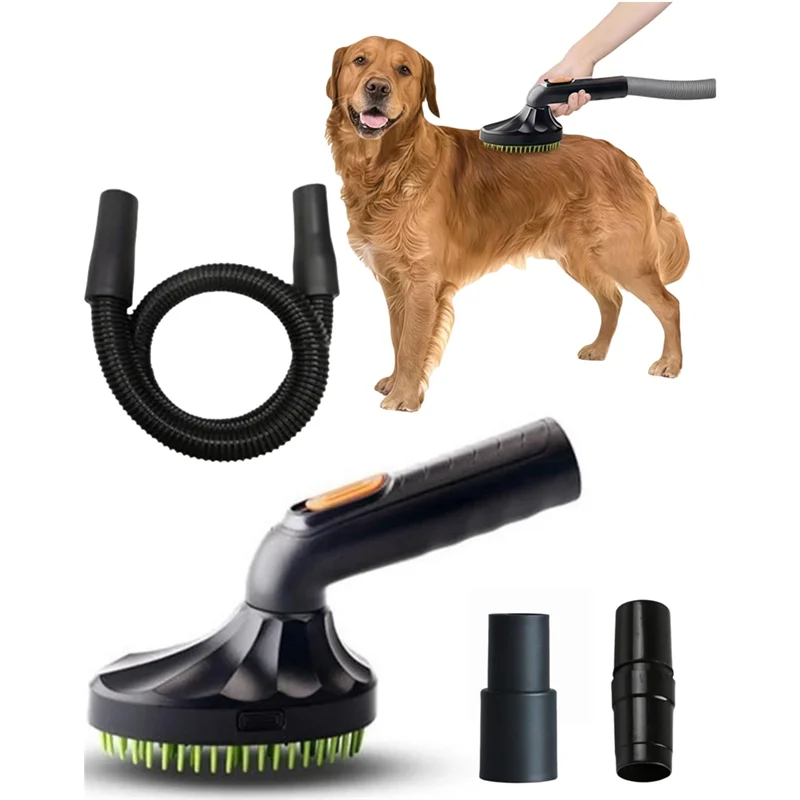 AC39-Pet Massage Tool Hose- Shedding Brush Vacuum Attachment Kit 32/35Mm Adapter For Pet Grooming Vacuum Cleaner Tool