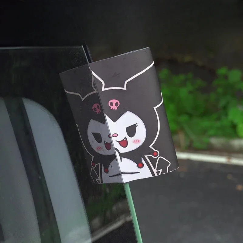 Sanrio Car Washable Label Sticker Kuromi My Melody Cartoon Cute Car Tail Door Decoration Sticker Car Accessories Anime Figuret