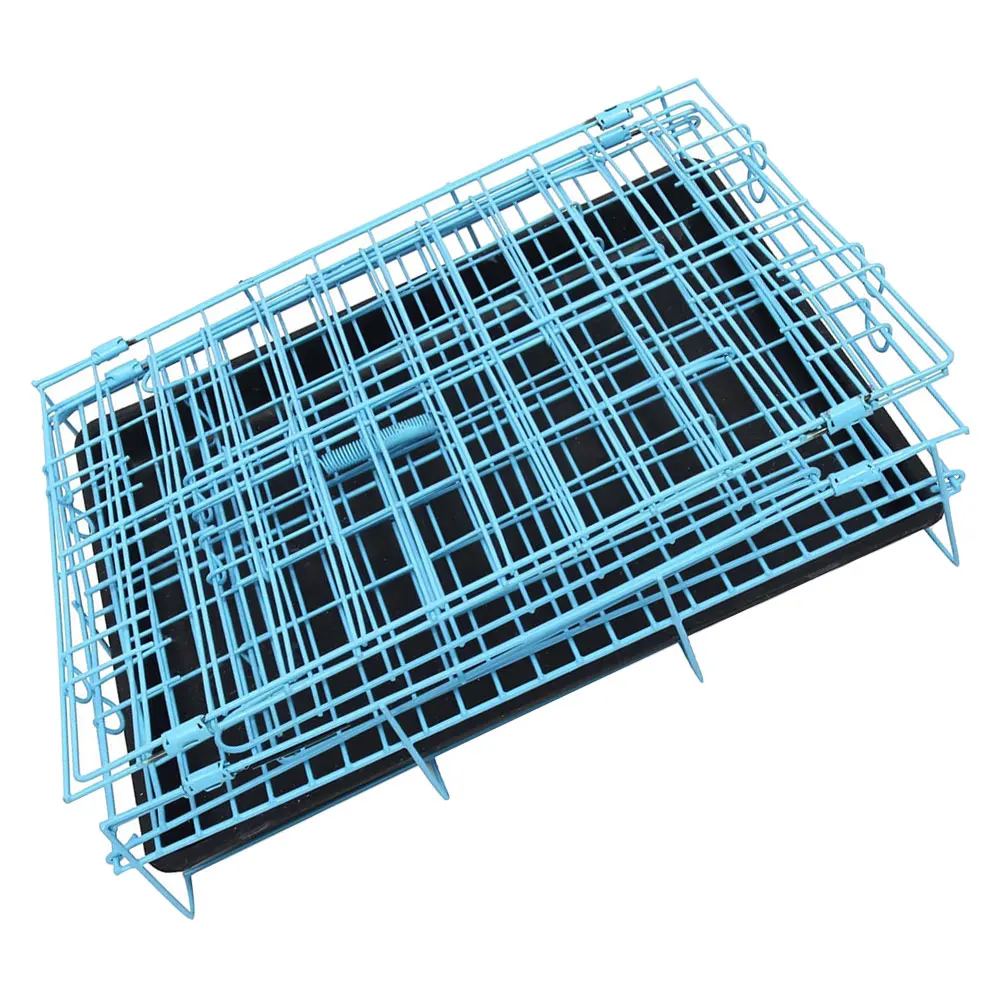 

Pet Carrier Dog Cat Travel Cage Bunny Cage Portable Small Durable Iron Material Safety Ventilation Visibility Indoor Outdoor