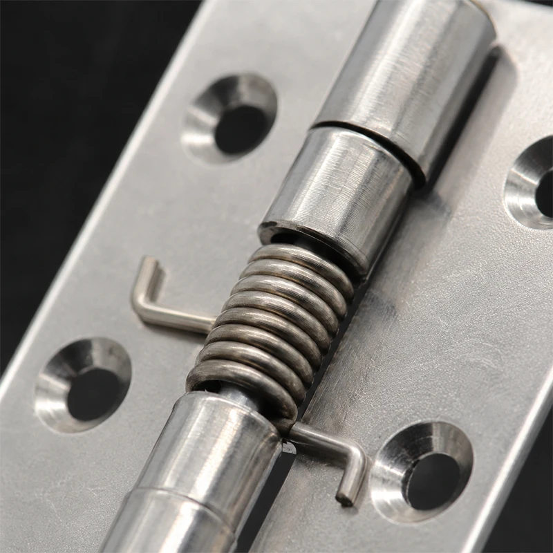 304 SS Auto Return Spring Hinge Self-Closing Door Hinge for Industrial Equipment Cabinet Furniture Hardware