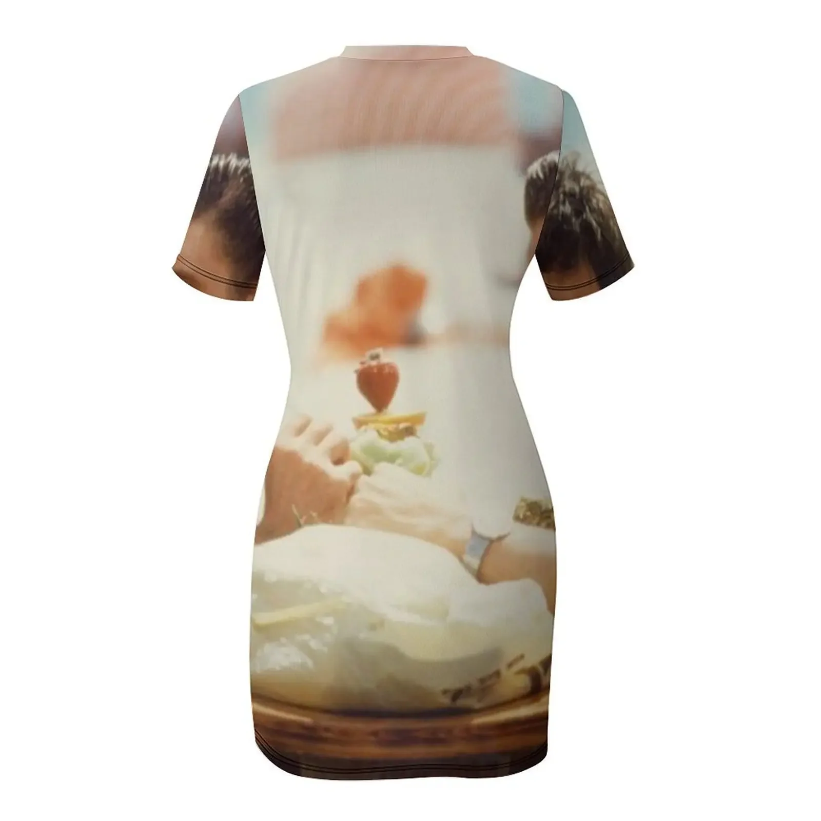 Robe Scarface à manches courtes, robes de soirée pour femmes, robe de bal, robes de mariée pour filles