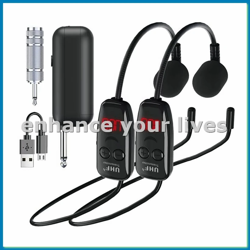 

Rechargeable UHF Microphone Headset Head-Wear Wireless Microphone for Voice Amplifying in Conference Teaching-ABFT