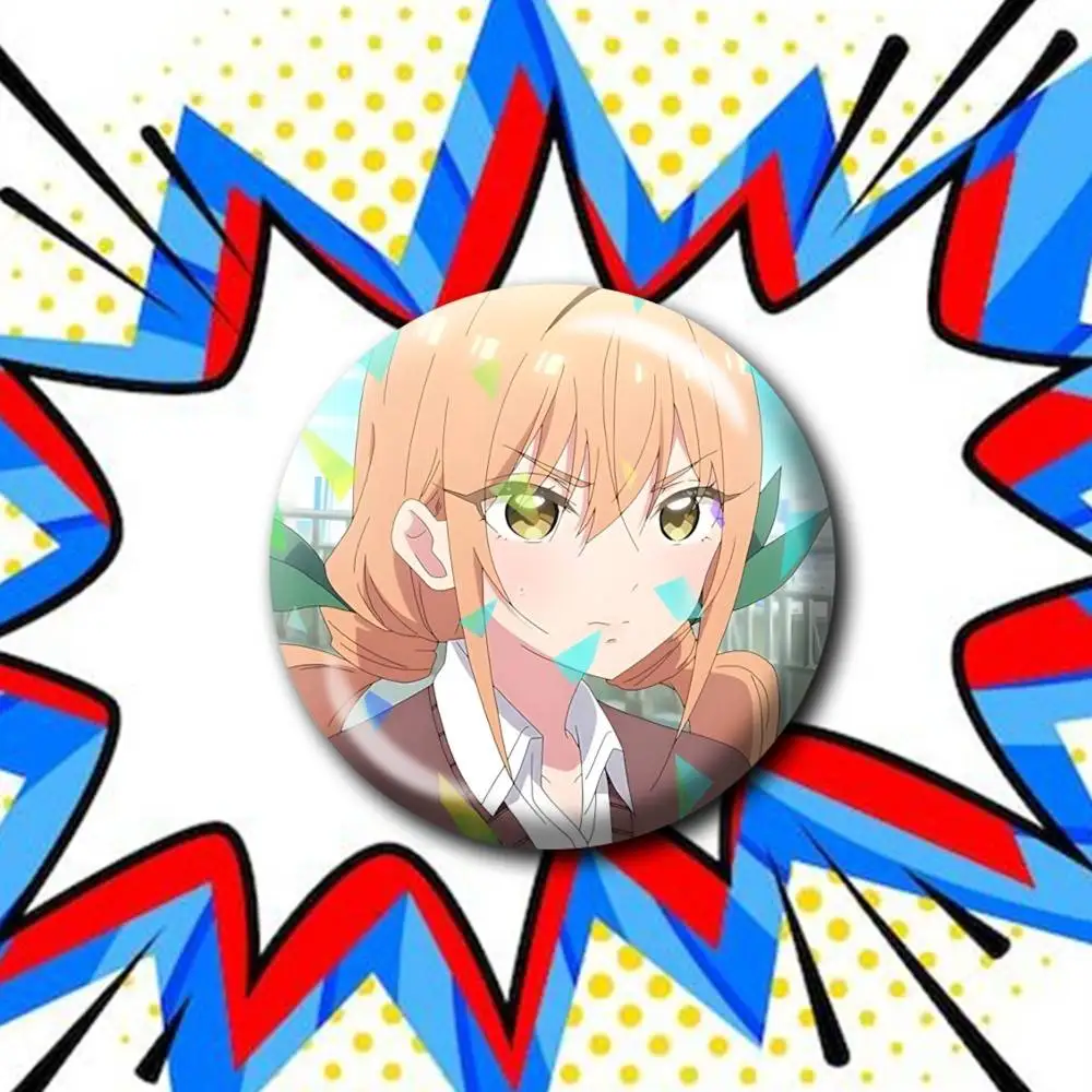 Karane Inda The-100GF Anime Customizable Round Brooch Pins, Personalized Badges With Broken Glass Design Fashion Accessory