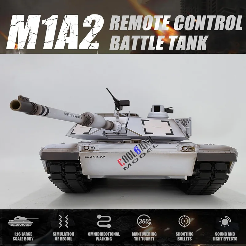 COOLBANK 1:16 RC Czołgi UN. Niestandardowe wydanie graffiti w USA. M1A2 Abrams Tank Model V7.0 henglong czołg RC pojazd wojskowy zabawki 3918-1