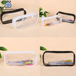 Trousse à Crayons Transparente en Plastique Souple, Sac à Stylos Transparent en PVC, Fournitures de Bureau pour Étudiants, 1 Pièce