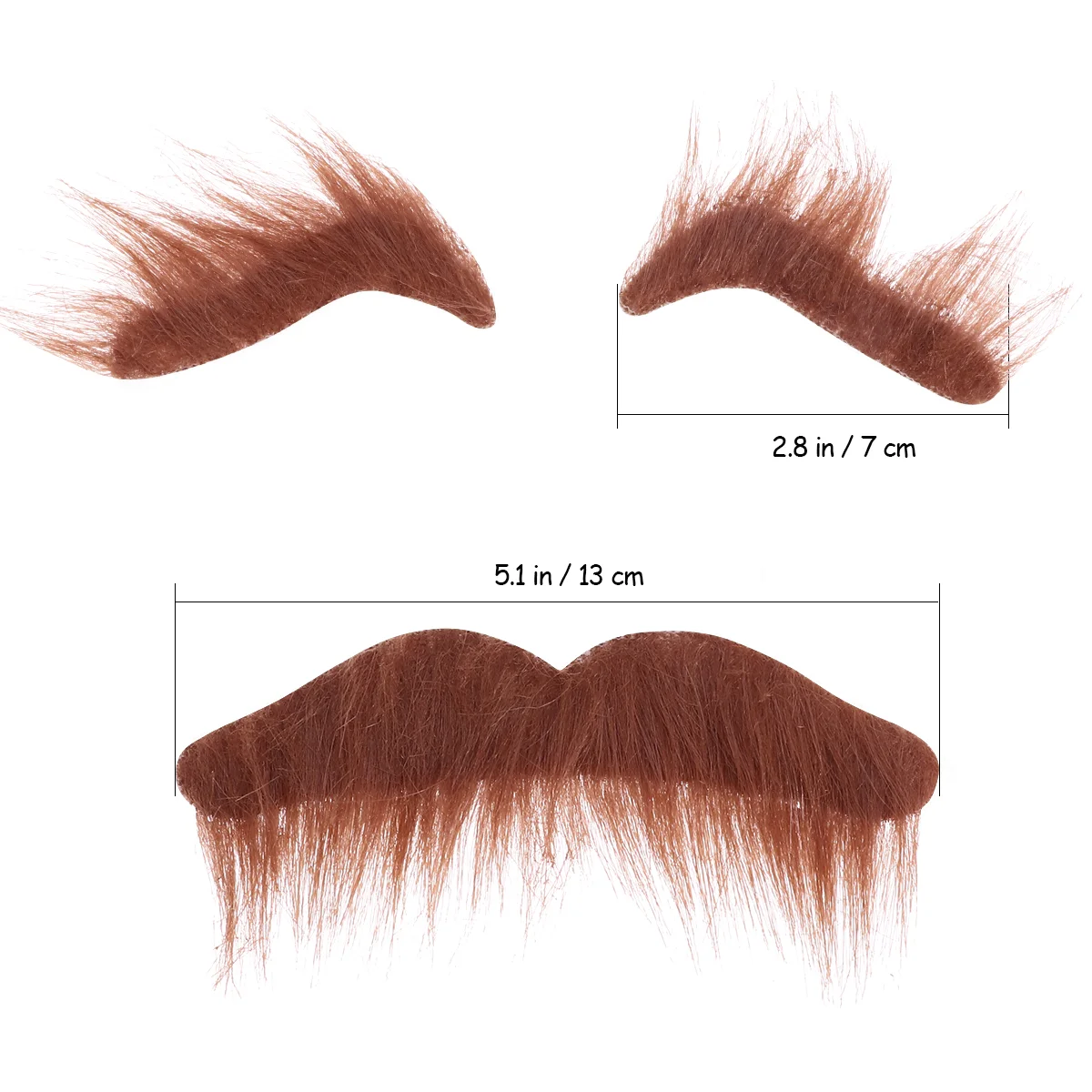 TINKSKY Three-piece Novelty Halloween Costumes Self Adhesive Fake Eyebrows Beard Kit Facial Hair Cosplay Props Disguis