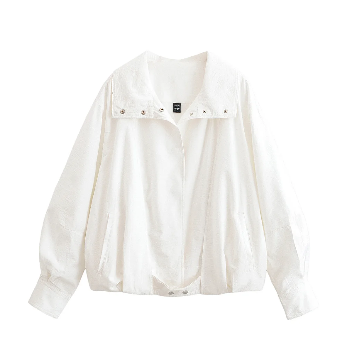 

Autumn Spring Bomber Jackets For Women Turn-down Collar Single Breasted Long Sleeve Coat Casual Chic Female Outerwear