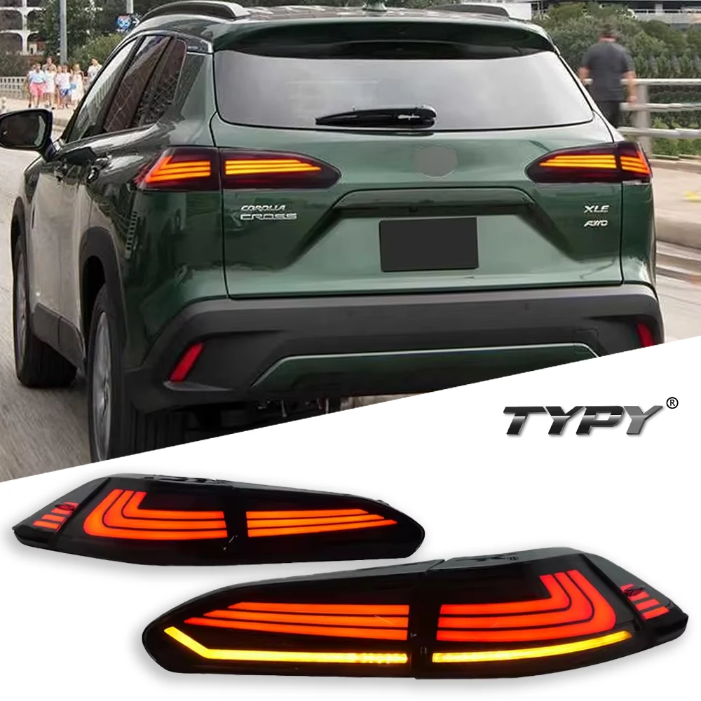 Car For Toyota Corolla Cross Taillights 2020-2023 Upgrade Modified to New DRL Dynamic Turn Signal LED Taillight Auto Accessories