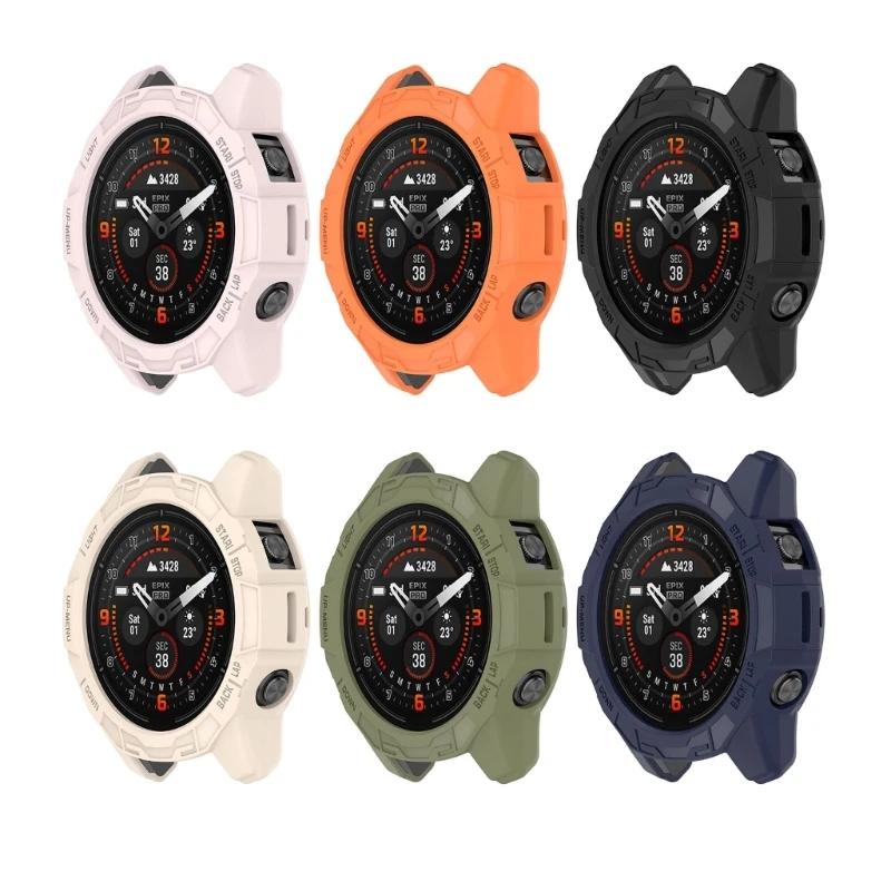 プロテクターケースバンパーシェル保護カバー傷つきにくいハウジングスキンガーミン EPIX プロ 42 ミリメートルフェニックス 7S プロスマートウォッチ
