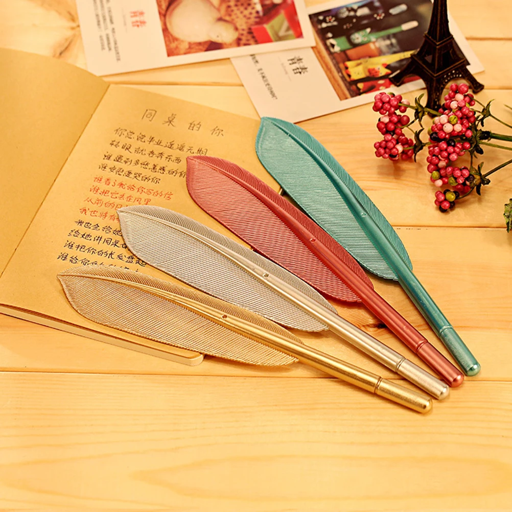 

4pcs Wing Pen Creative Black Pens for Student School Office Supplies 0.5mm (Random Color)
