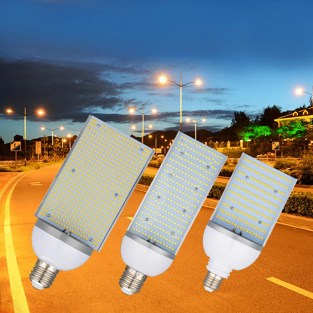 

E27 E40 Led Street Light AC85-265V Road Garden City Outside Night Light Spotlight Horizontal Plug Corn Lamp 80W 100W 120W 150W