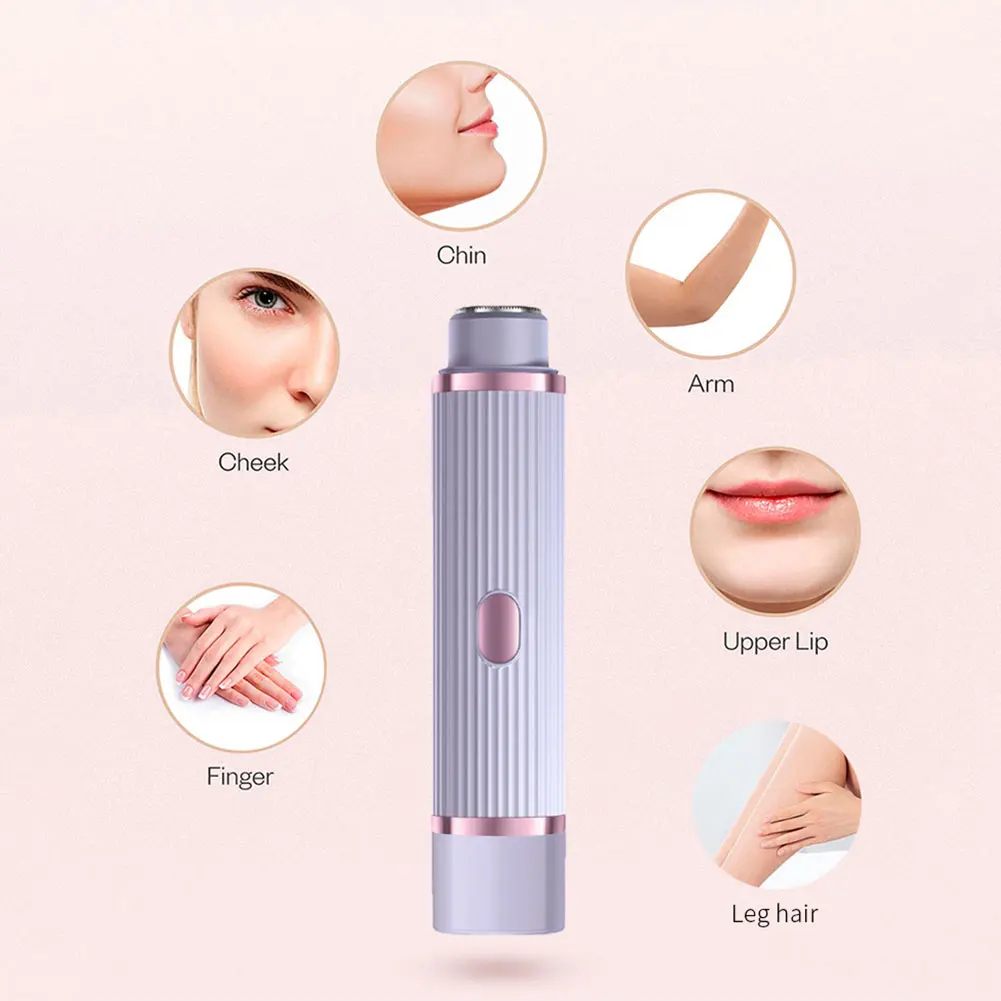 ماكينة حلاقة الجسم للنساء، ماكينة إزالة الشعر المقاومة للماء، ماكينة تشذيب شعر العانة القابلة لإعادة الشحن 2 في 1 لشعر الجسم والساقين العانة