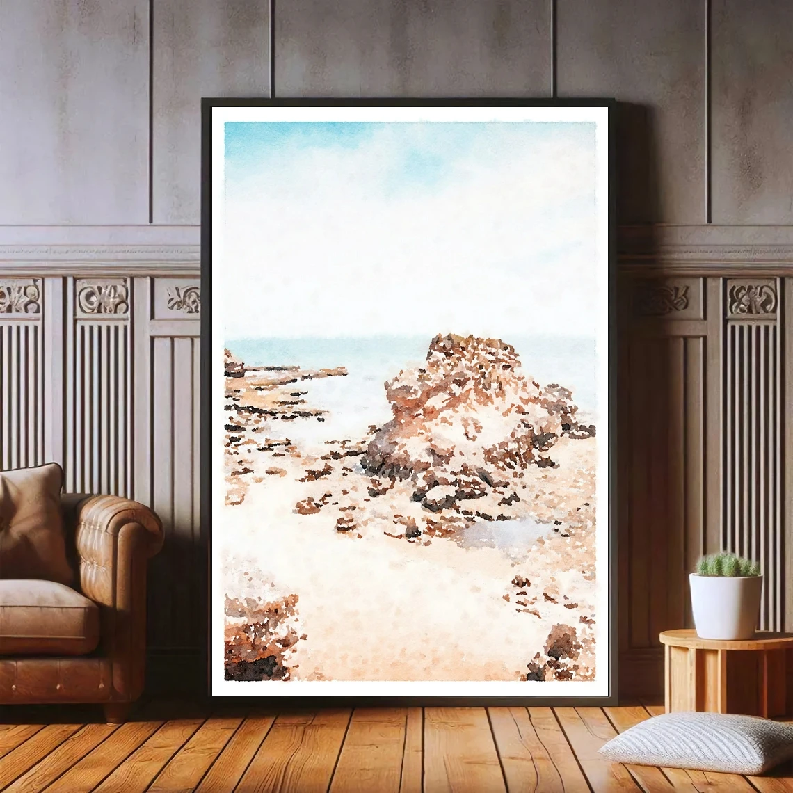 سورينتو فيكتوريا أستراليا طباعة ألوان مائية فنية، منظر طبيعي للشاطئ، لوحة ديكور ساحلية مطبوعة على القماش لتزيين المنزل #1