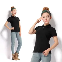 Women's Summer Short-Sleeved Polo Shirt Pure Cotton Loose France Logo Lapel Female T-Shirt Golf Tops Polos Para Mujer Blusas