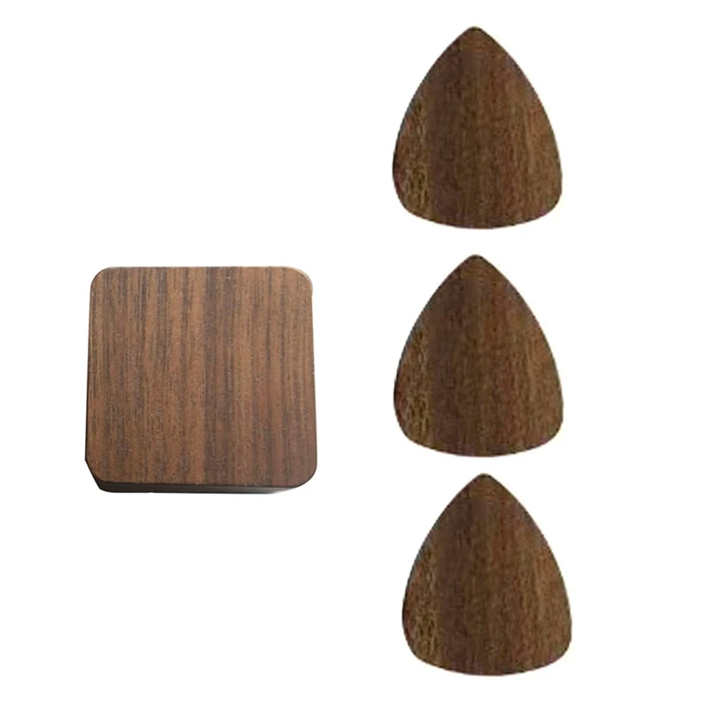 Guitar Picks & Walnut Case Accessories Personalized Holder For Guitar Enthusiasts