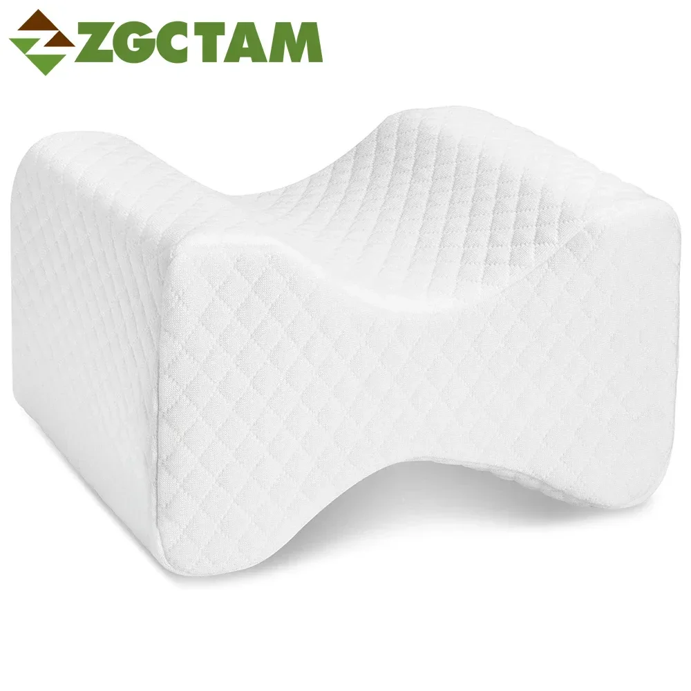 

Memory Foam Wedge Contour Orthopedic Knee Pillow for Sciatica Nerve Relief, Hip and Joint Pain, Leg Support, Pregnancy Cushion