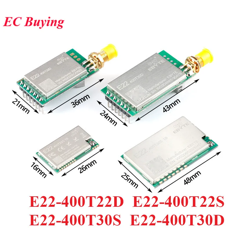 E22-400T22S E22-400T30S E22-400T30D SX1278 LoRa Wireless Module 433MHz RF Transceiver 22dBm 30dBm IoT Networking UART Long Range