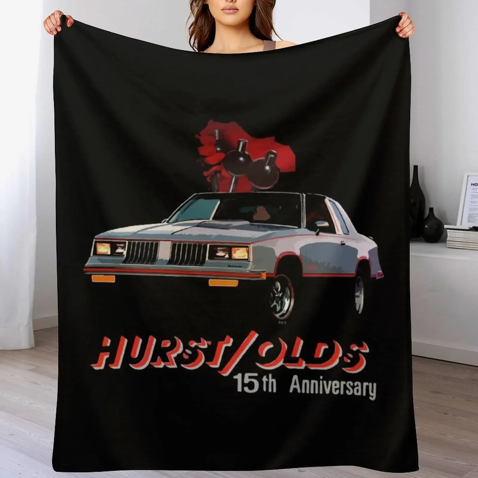 1984 Hurst Olds Throw Blanket Thin Bed Thins Soft Plaid Blankets