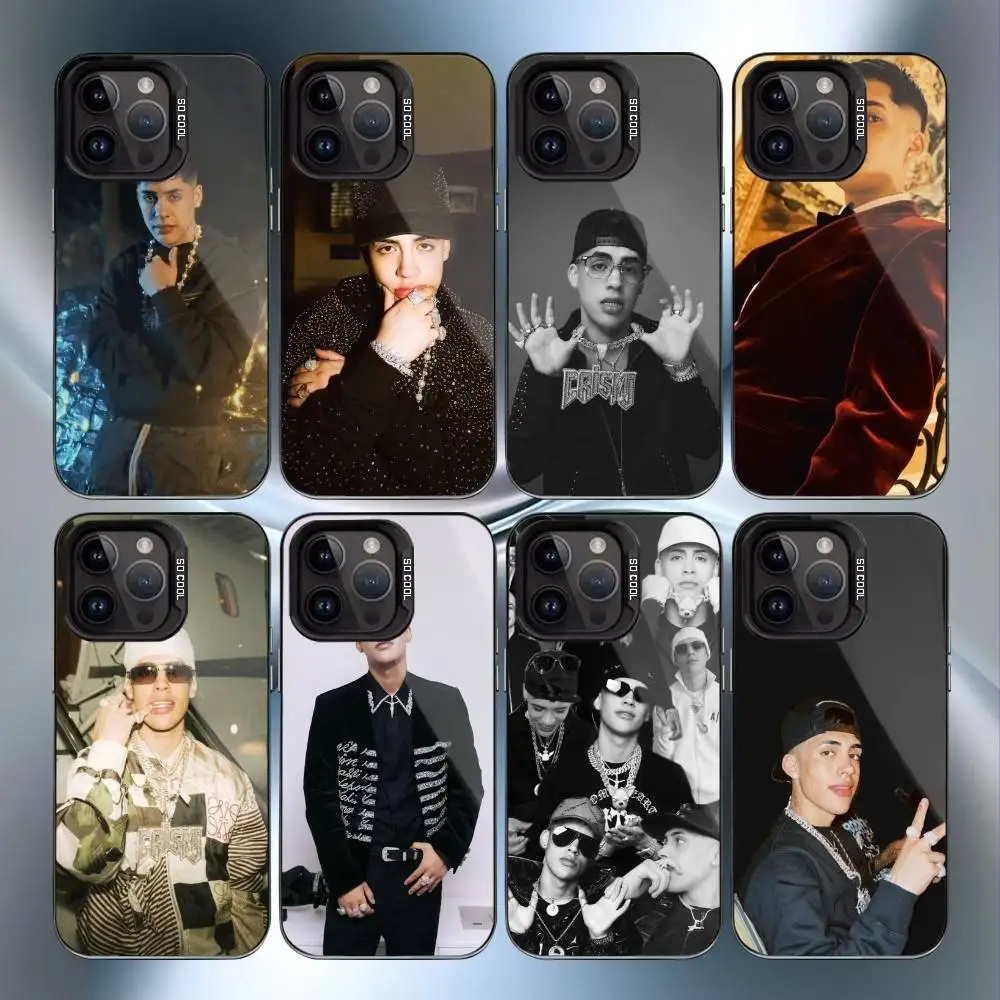 เคสโทรศัพท์ C-Cris M-MJ แร็ปเปอร์ชาวชิลี สำหรับ iPhone 16,15,14,13,12,17,Pro,MAX สีดำด้าน ป้องกันการกระแทก