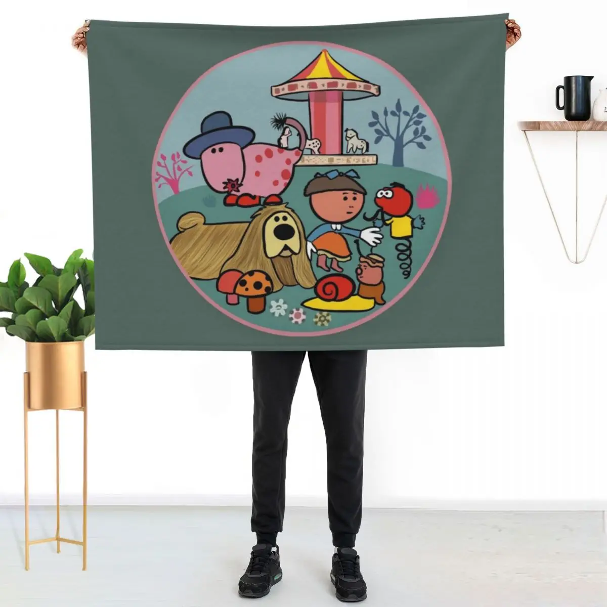 

Magical roundabouts Throw Blanket All Weather Soft Throw Blanket for Sofa