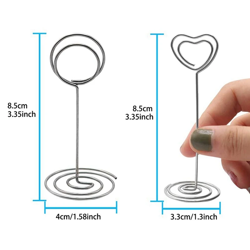40Pcs Place Card Holders Metal Table Number Holders Name Card Holders Memo Clip For Wedding Party Office Desk