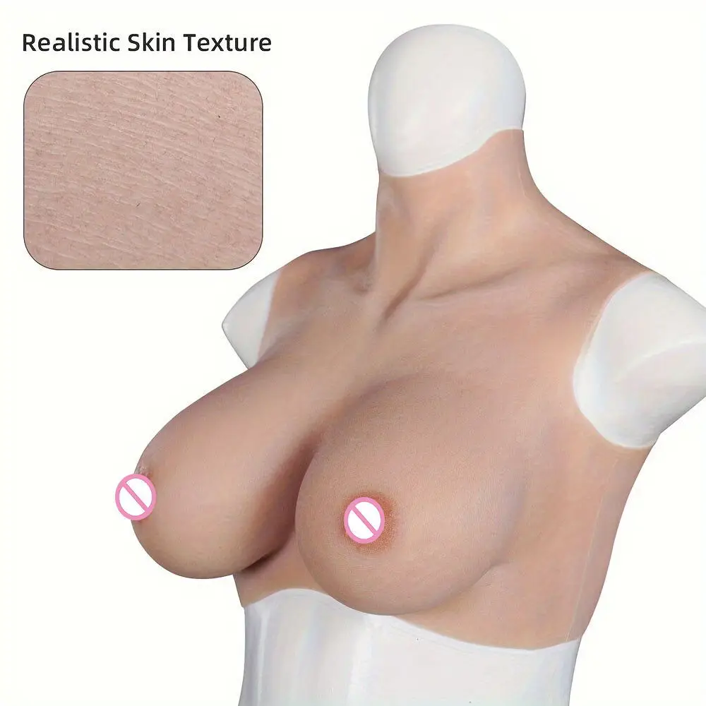 Artificial Sissy Big Tits Realistic Skin Silicone Breast Form for Cosplay Crossdresser Trans Male to Female