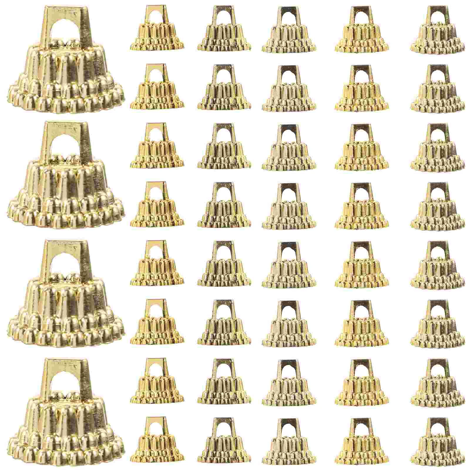 Ball Caps Clear Ornaments Gold Curtain Hooks Component Pendant Cover Plastic Decorative Pendants DIY Covers Nativity