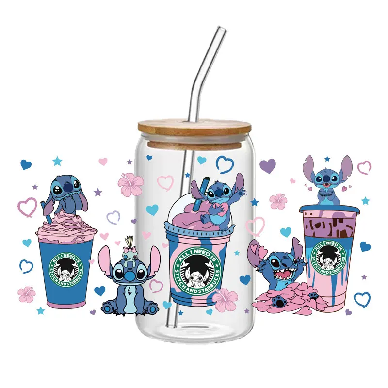 

Disney UV DTF Cup Wrap, Rub on Transfers for Crafting UV DTF for 16OZ Glass Cups UV DTF Cup Wrap Transfer Cup Stickers