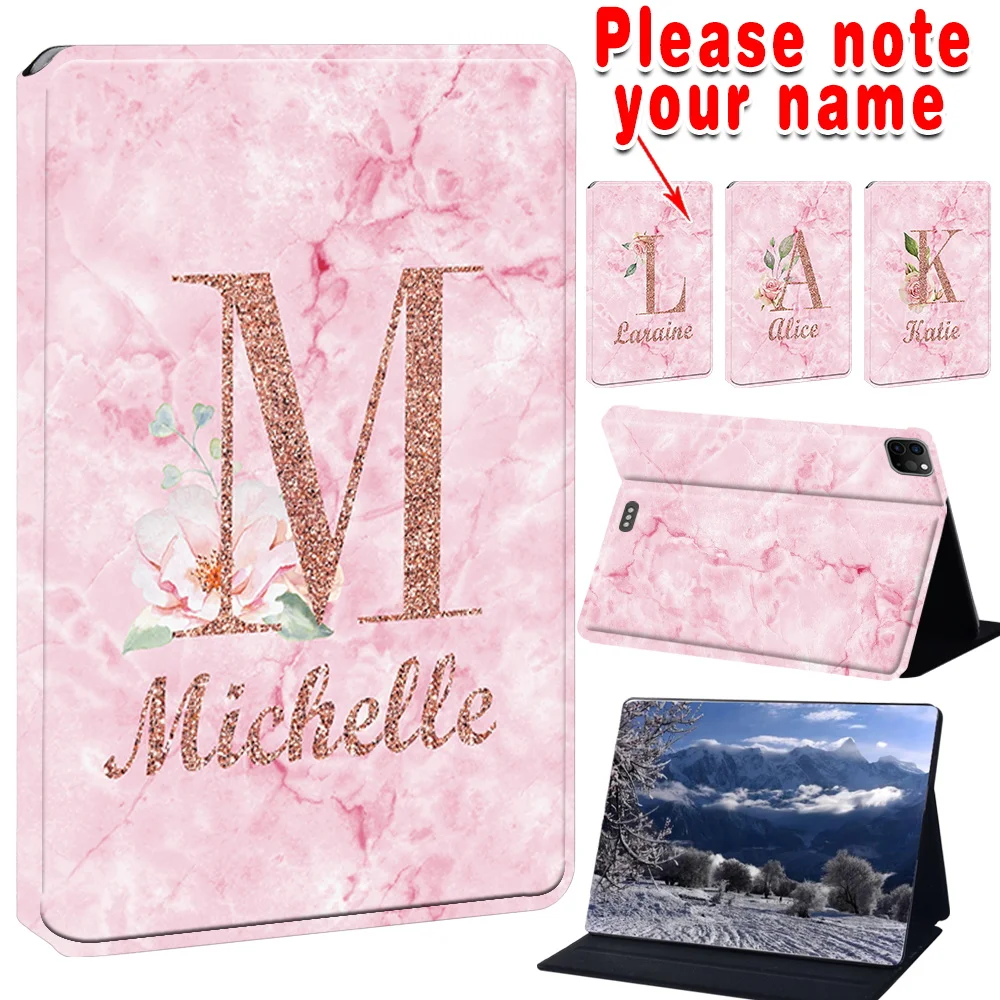 

Customized Name Tablet Cover Compatible with iPad Pro 11 2018 2020 2021 2022 /Air 5 10.9"2022/iPad Air 4 2020 PU Tablet Stand