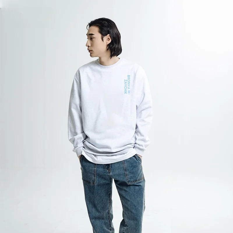 

Свитшот Brounies Collaborative Birthed Silver Wing Long Sve Fce round Ne, повседневный свободный крой, молодежный энергетический Sle