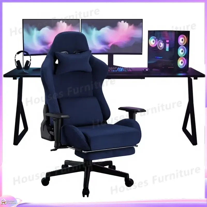 Industrial Grade Nylon 3 Stage Air Pressure Lifting High Back Gaming Chair With Footrest Ergonomic Office Computer Seat