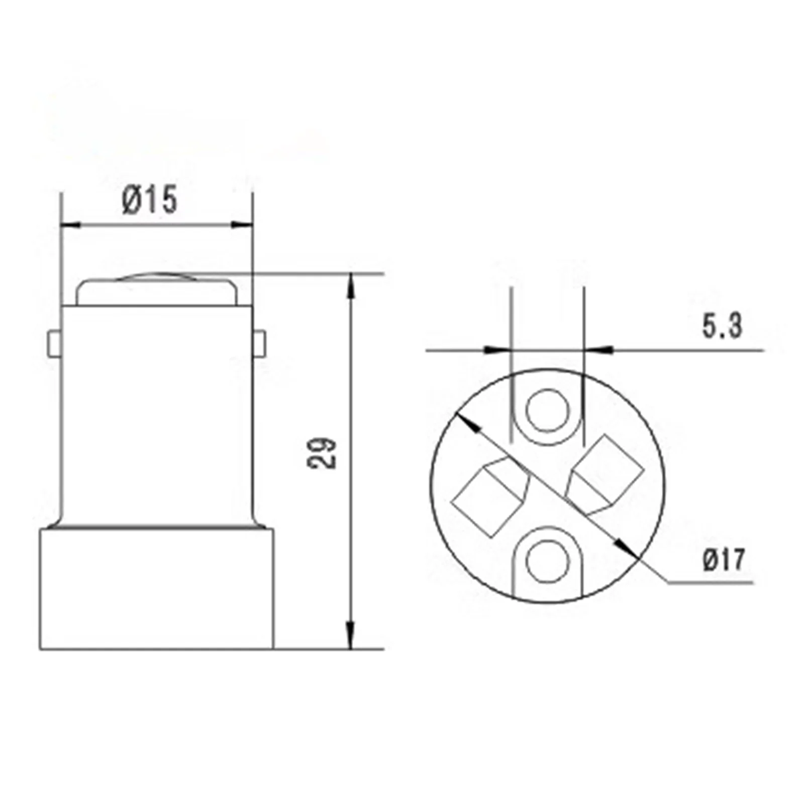 10pcs New White BA15D to MR16 Bulb Socket Converter, Adapter for LED Halogen CFL Lamps Holder, Lot