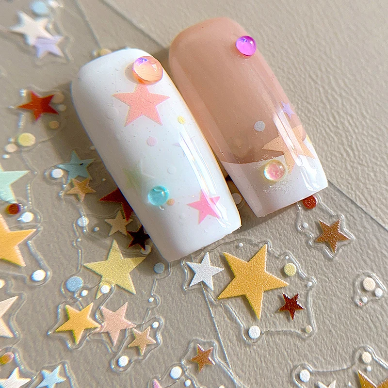 Colour Department Stars And Dots Nail Stickers Exquisite Hundred Hobbies Thin Tough Models With Adhesive Backing Nail Decoration