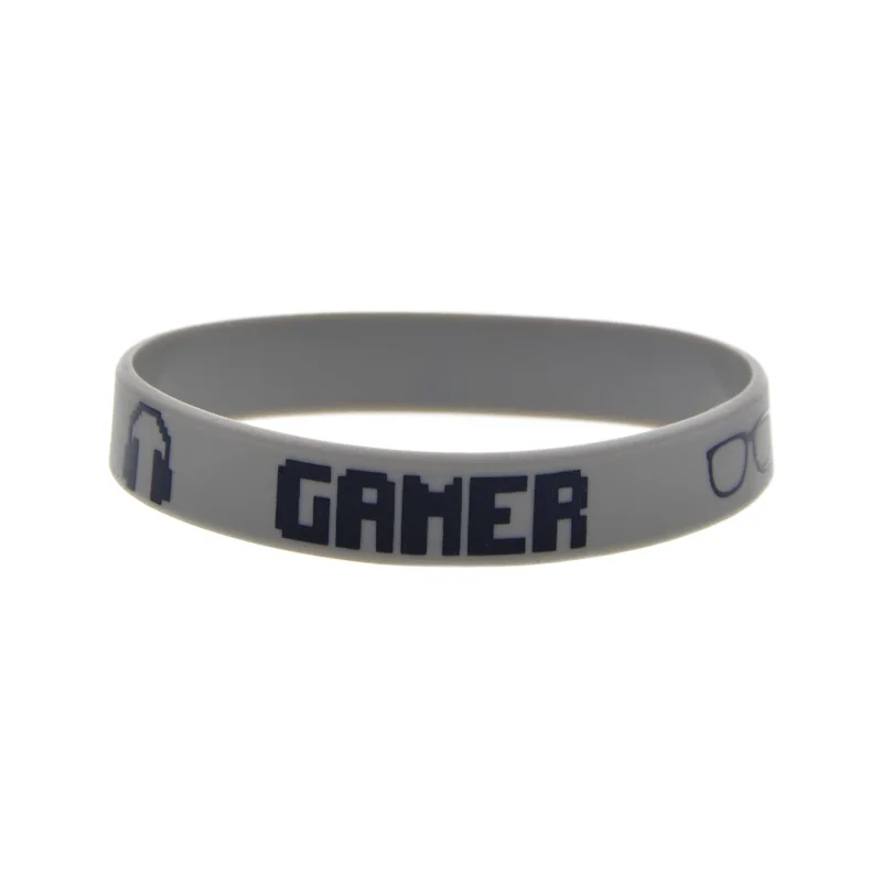 1PC/6PCS Spiele Inspirierende Nachricht Silikon Gummi Armband Level Up Keep Calm Spiel on Game over – Detail 6